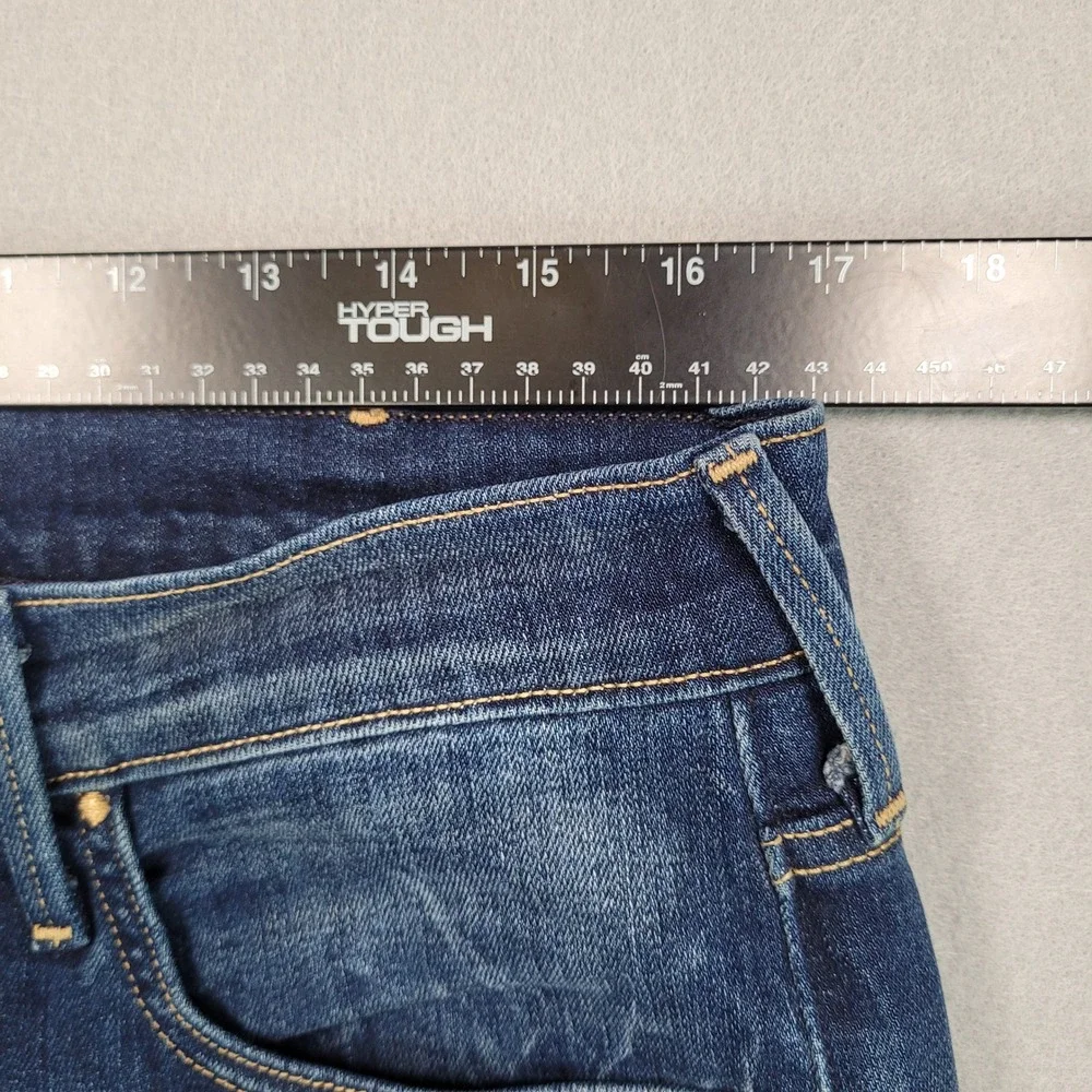 True Religion Mens Geno Slim Straight Jeans Dark Wash Denim Size 33 Made in USA